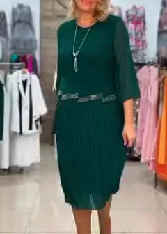 ELENIA ELEGANT PLEATED DRESS