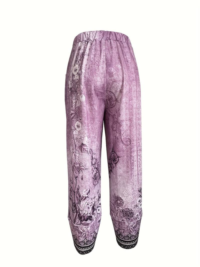 THIMASHA VINTAGE FLORAL CAPRI PANTS