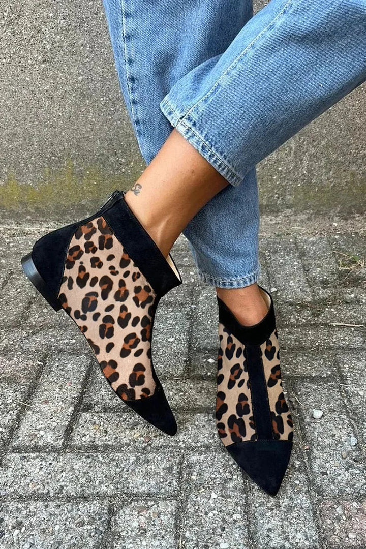 ZARIA CHIC LEOPARD PRINT BOOTS