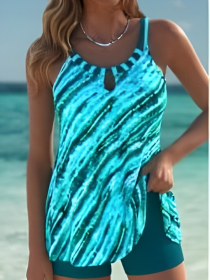 ELARA PRINTED TANKINI SET