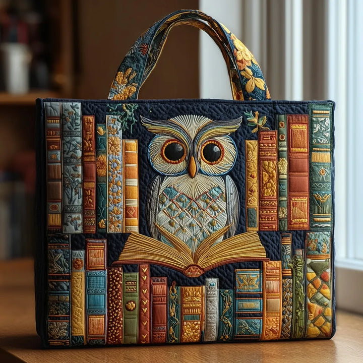 ANNELISE OWL AND ANTIQUE BOOKS BAG