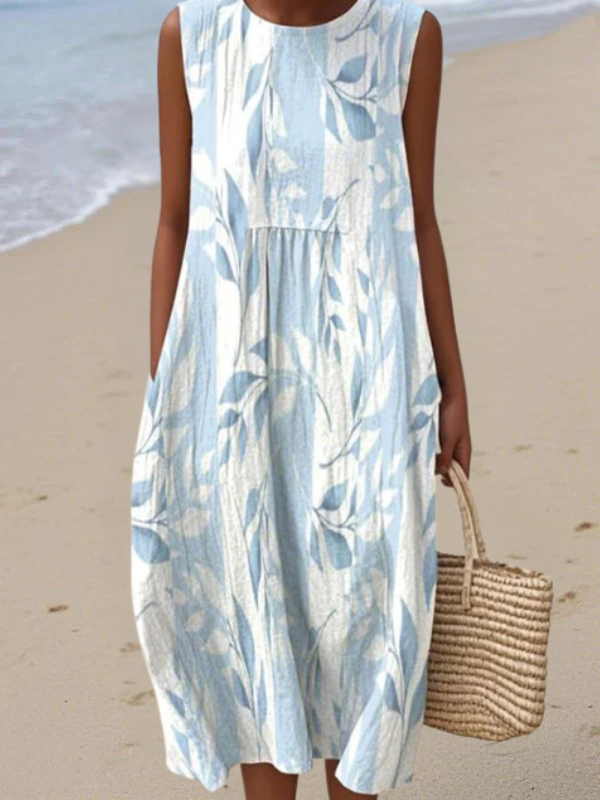 JOY LEAFY MIDI DRESS