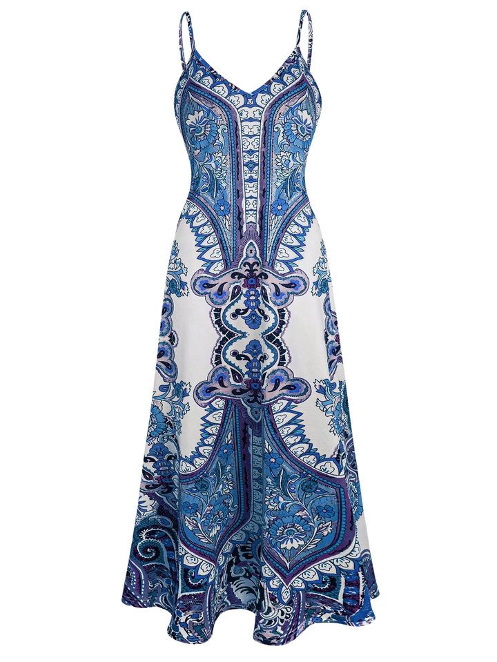 OTTILIE BOHO FLORAL SLEEVELESS DRESS