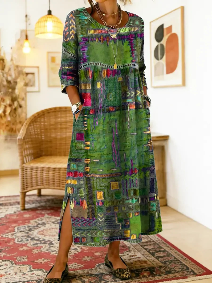 ALINA BOHEMIAN PRINT MAXI DRESS