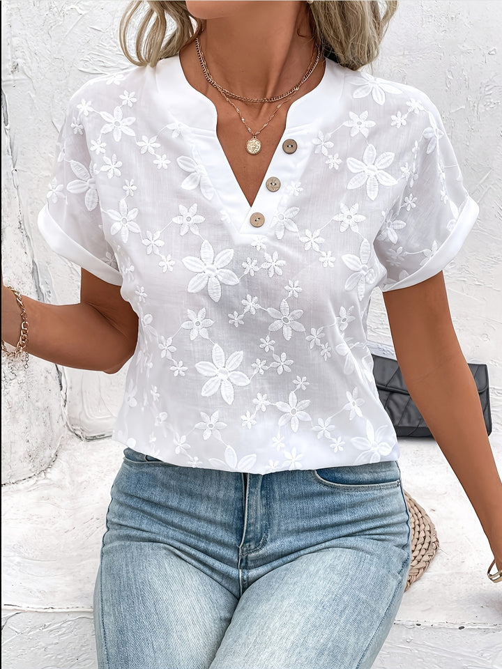 CLARISSE LOOSE WHITE SUMMER SHIRT