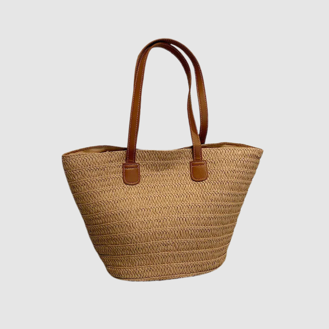 GENEVIEVE LARGE CAPACITY STRAW SHOULDER BAG