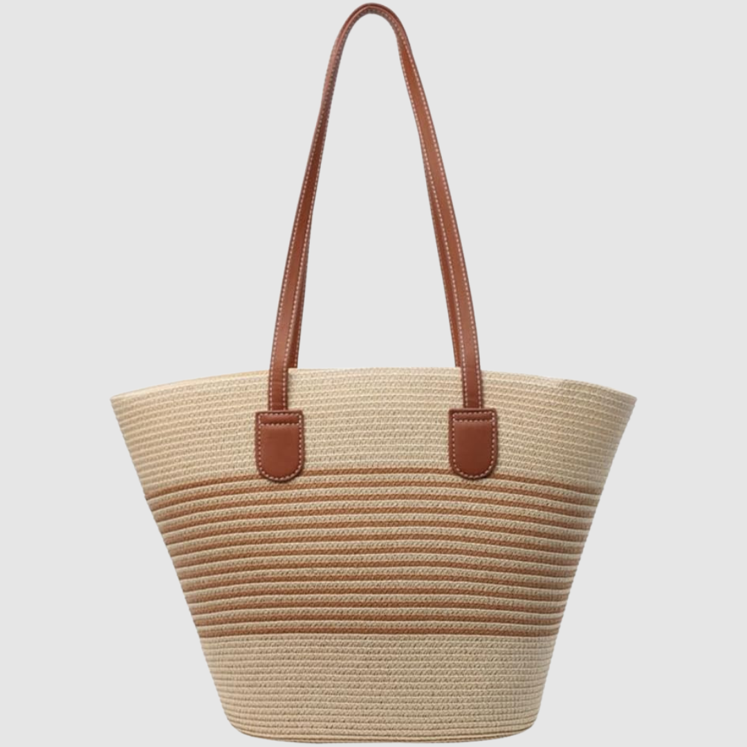 CLARISSE LARGE CAPACITY STRAW SHOULDER BAG
