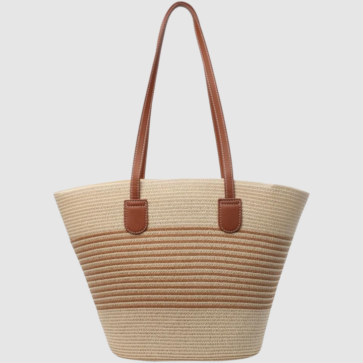 CLARISSE LARGE CAPACITY STRAW SHOULDER BAG