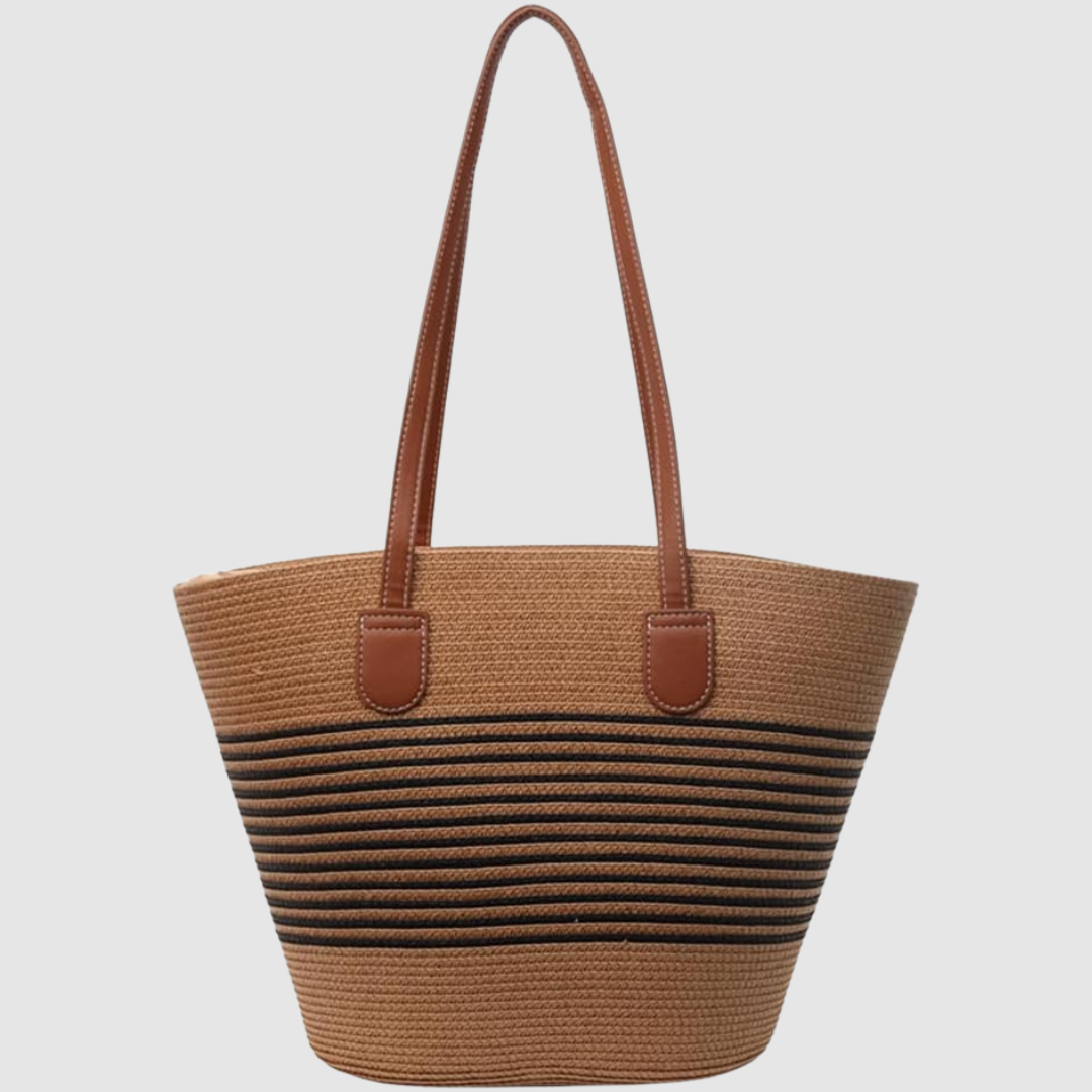 CLARISSE LARGE CAPACITY STRAW SHOULDER BAG