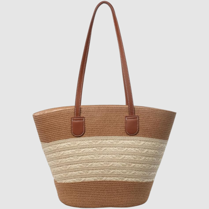 CLARISSE LARGE CAPACITY STRAW SHOULDER BAG