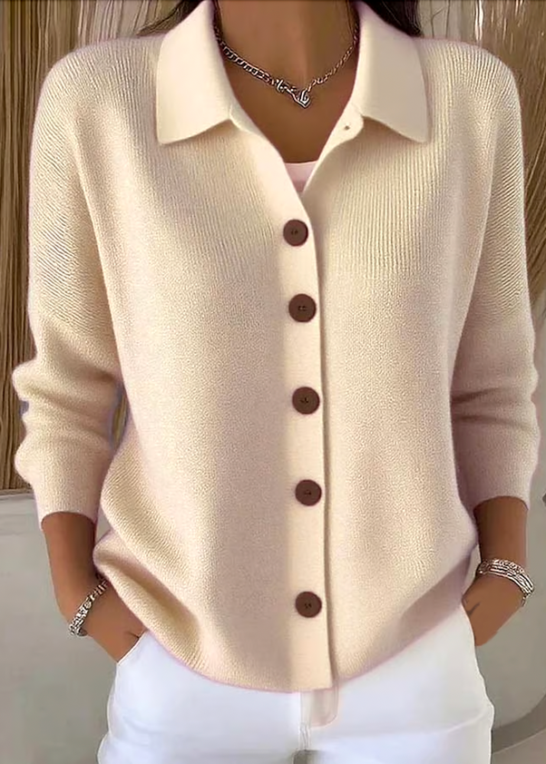 ELENA COMFORTABLE LONG SLEEVE CARDIGAN