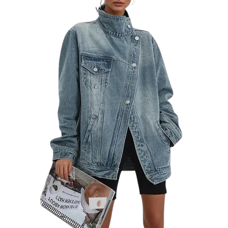 SARAH ASYMMETRIC BUTTON JACKET