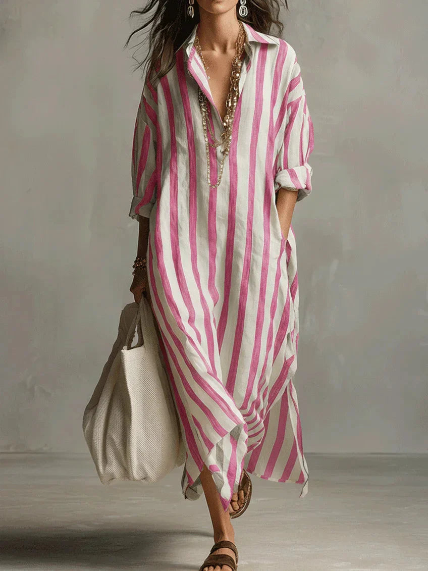 DARIA STRIPED MAXI DRESS