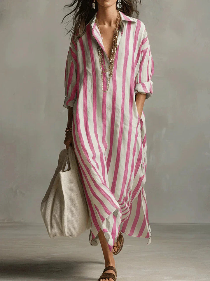 DARIA STRIPED MAXI DRESS
