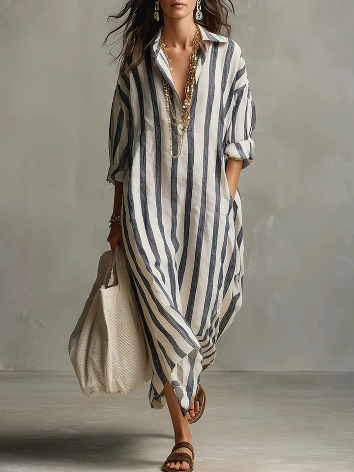 DARIA STRIPED MAXI DRESS
