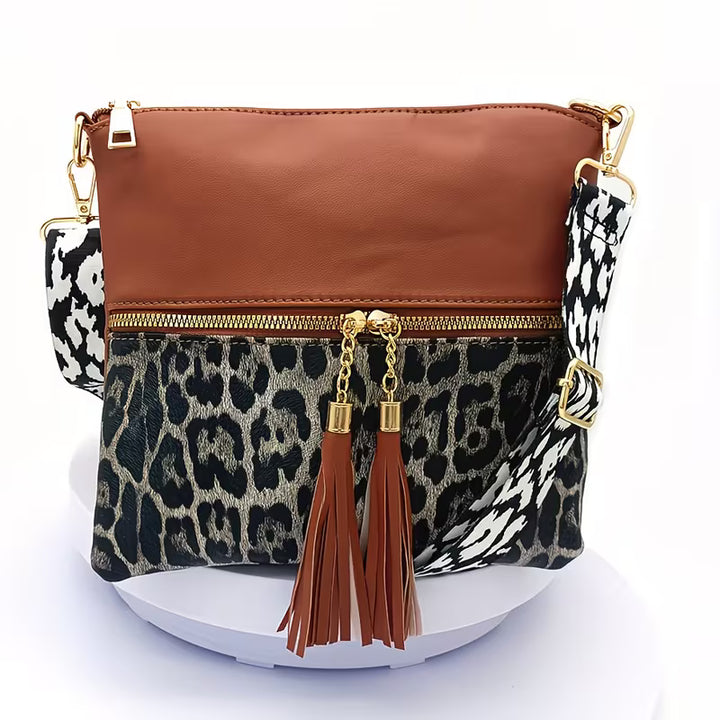 ADELINA LEOPARD PRINT CROSSBODY BAG