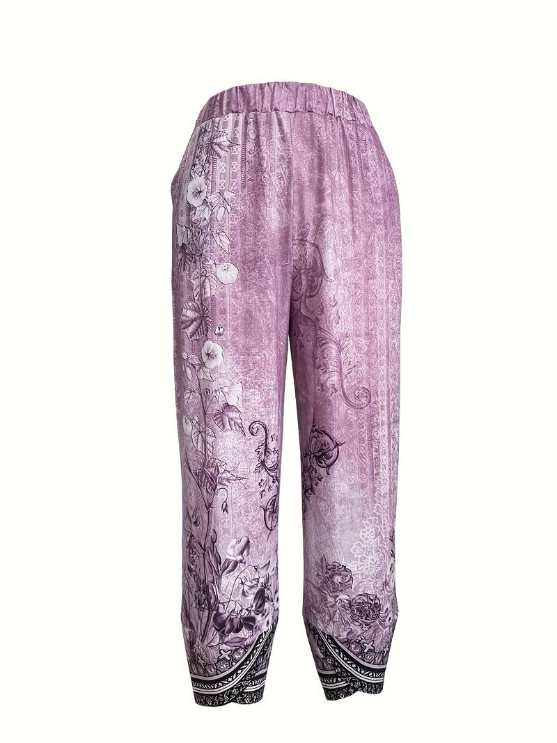 THIMASHA VINTAGE FLORAL CAPRI PANTS