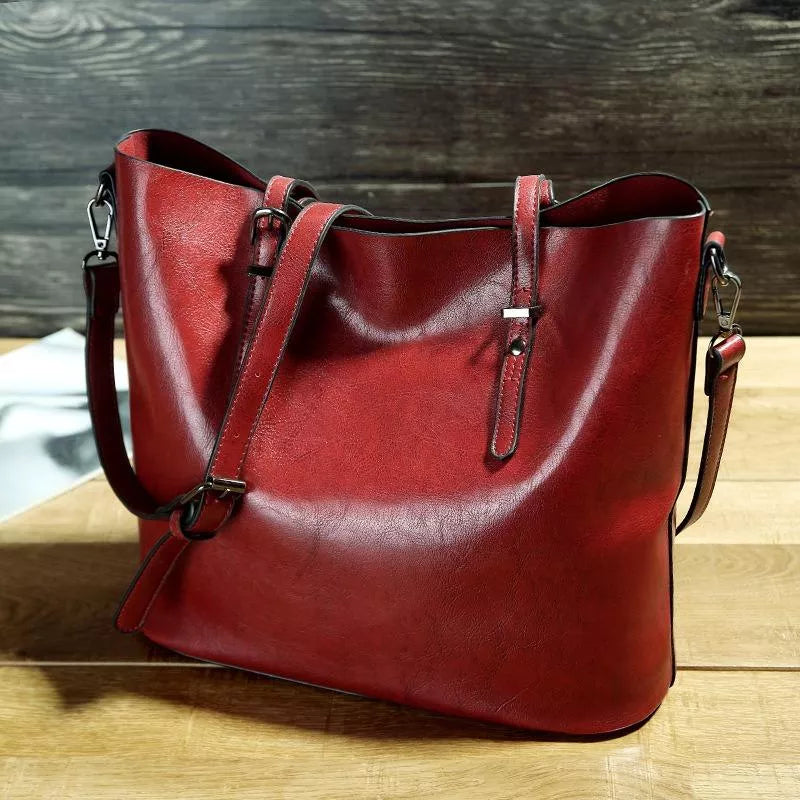 RENSKE VINTAGE LEATHER SHOULDER BAG