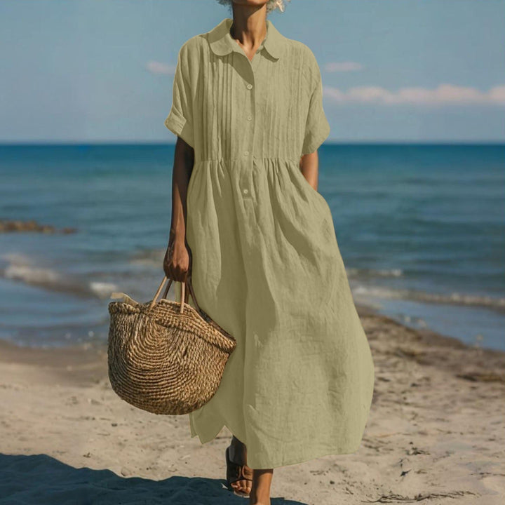 JANNY FLOWY COTTON SHIRT DRESS
