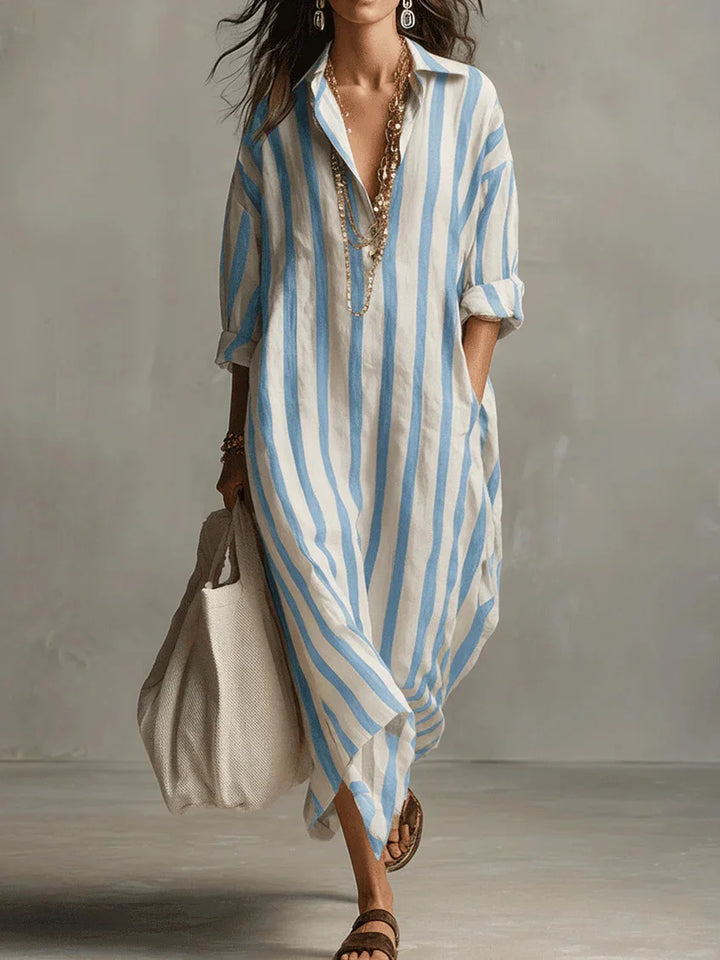 DARIA STRIPED MAXI DRESS