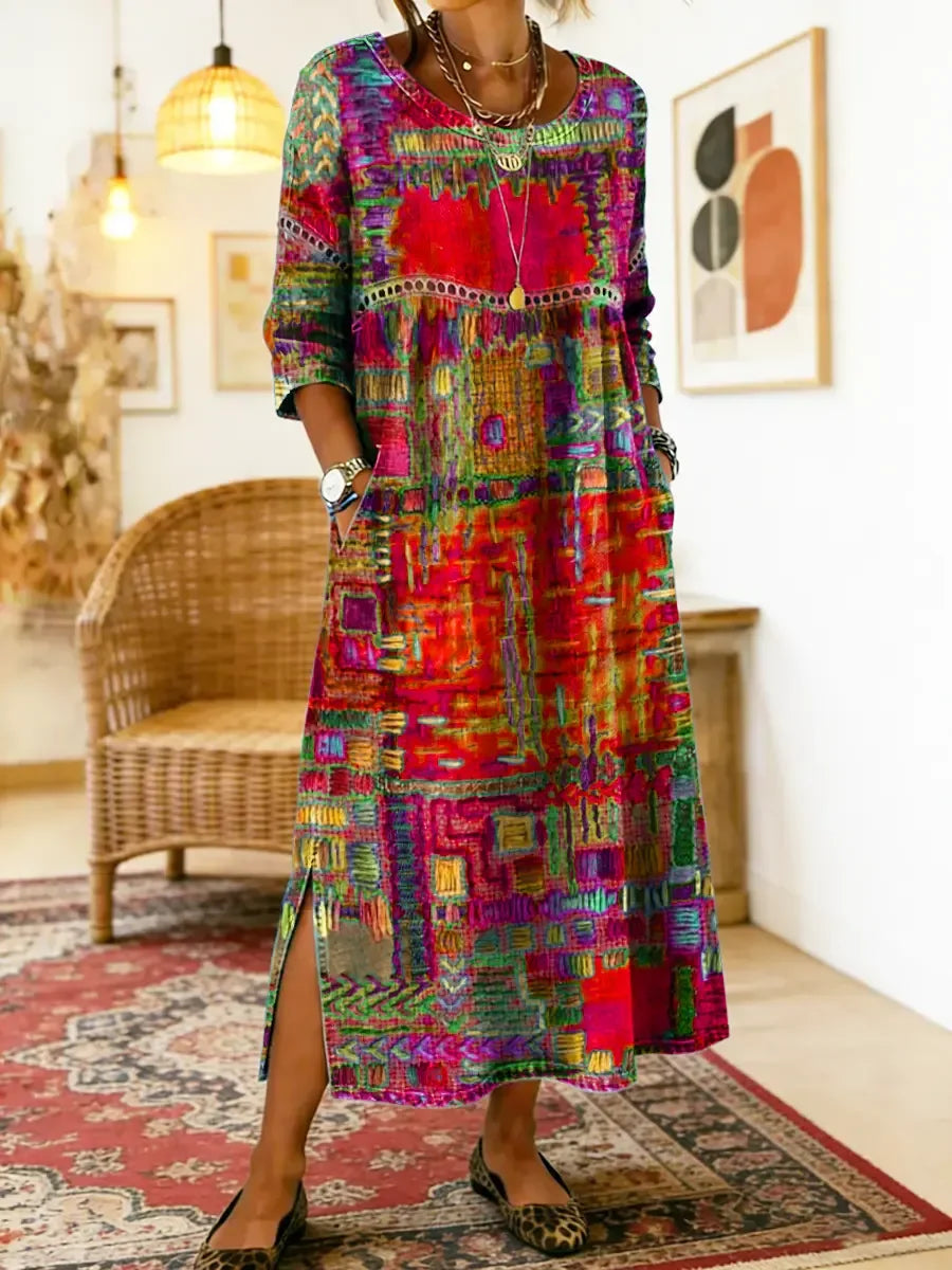 ALINA BOHEMIAN PRINT MAXI DRESS