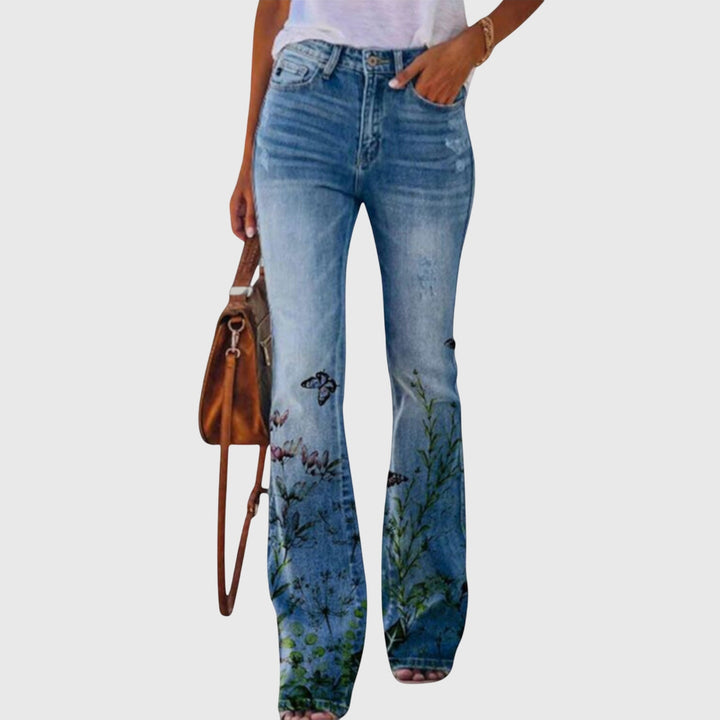 BLOOM PANTS WITH FLOWERS