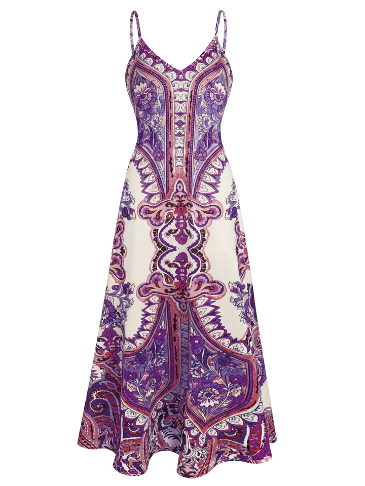 OTTILIE BOHO FLORAL SLEEVELESS DRESS