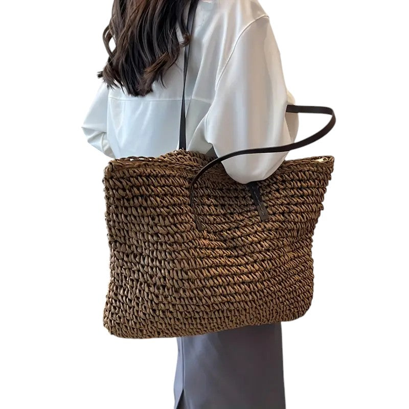 OLIVIA WOVEN TOTE BAG