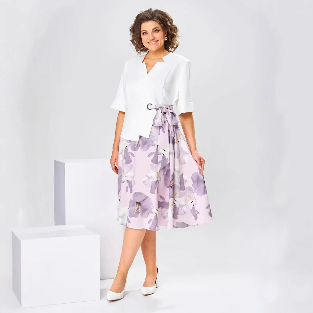 LINA Elegant Mid-Length Dress