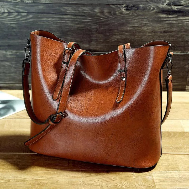 RENSKE VINTAGE LEATHER SHOULDER BAG