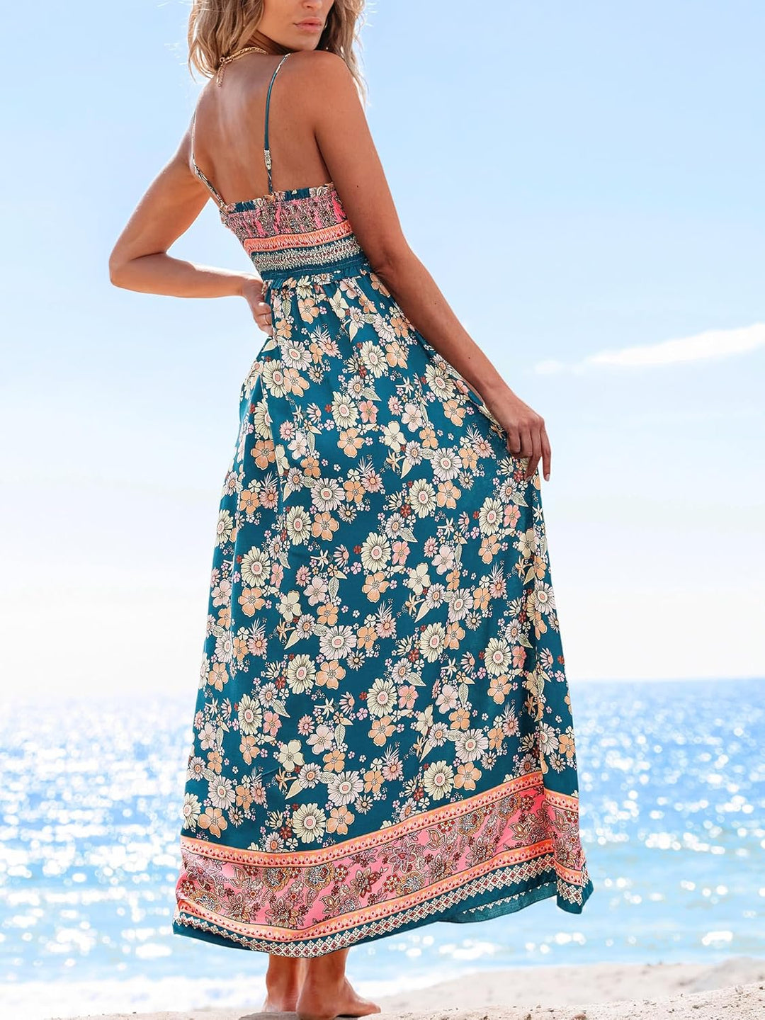 SPRING BLOOMS FLORAL MAXI DRESS
