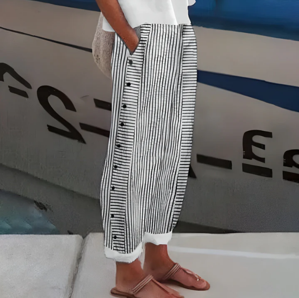ELISE FRENCH DESIGNER STRIPED PANTS