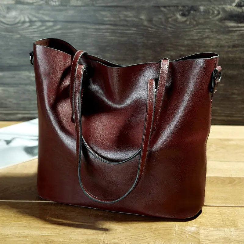 RENSKE VINTAGE LEATHER SHOULDER BAG
