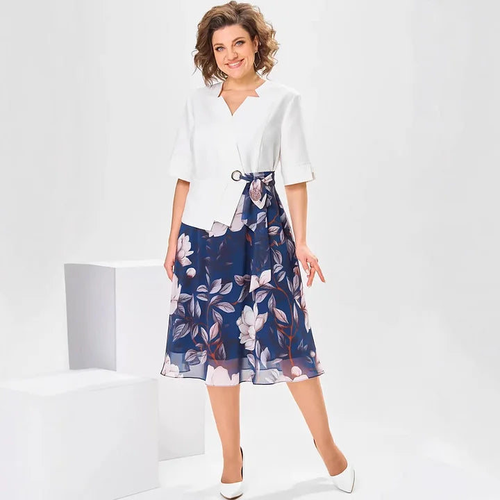 LINA Elegant Mid-Length Dress