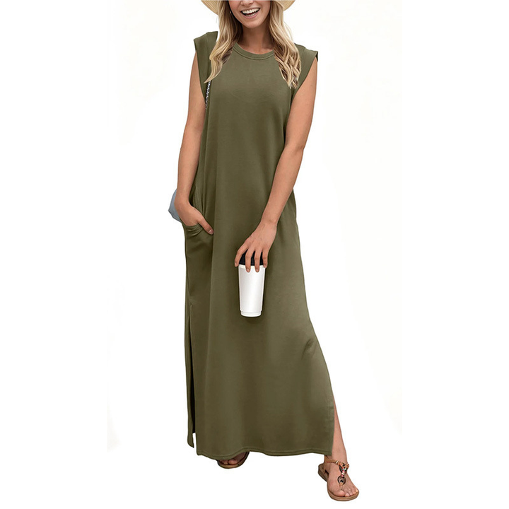 VIA CASUAL LOOSE MAXI LONG DRESS