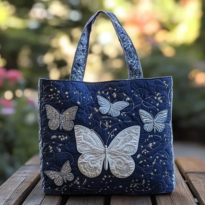 ALESSANDRA SILVER BUTTERFLY ARTISANAL BAG