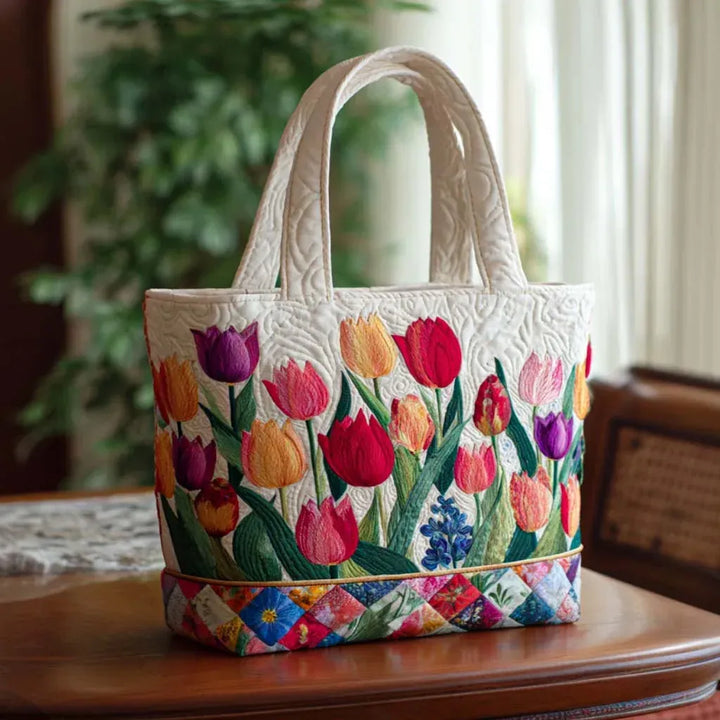 MARINELLE TULIP GARDEN QUILTED BAG
