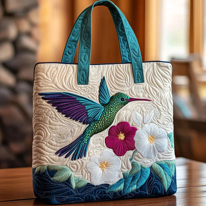 FELICITY HUMMINGBIRD & WHITE FLOWER BAG