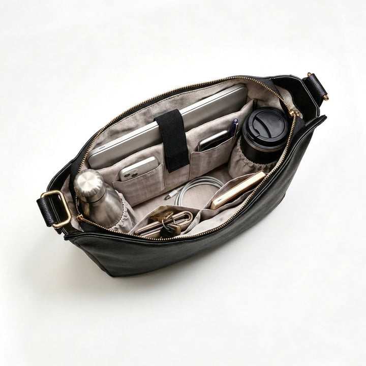 ARIELLA LUXURY LEATHER HOBO HANDBAG