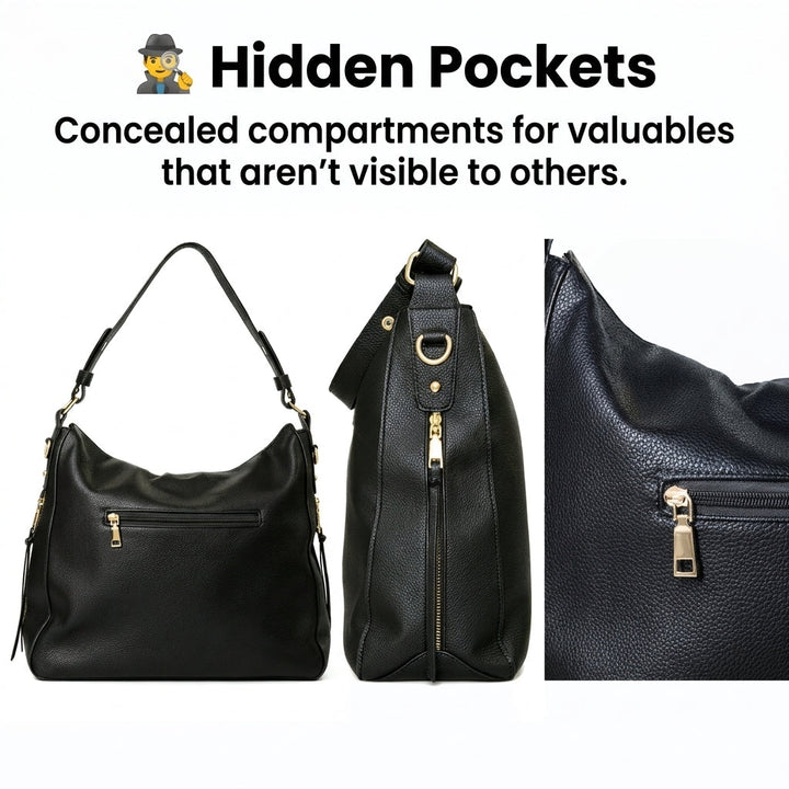 ARIELLA LUXURY LEATHER HOBO HANDBAG