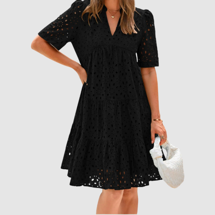 RICA LACE RUFFLE SUMMER DRESS