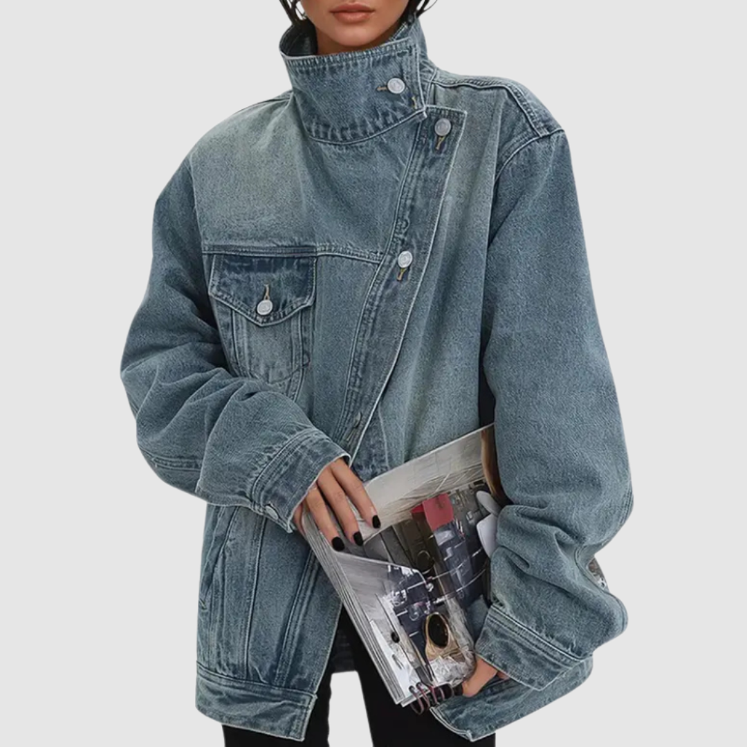 SARAH ASYMMETRIC BUTTON JACKET