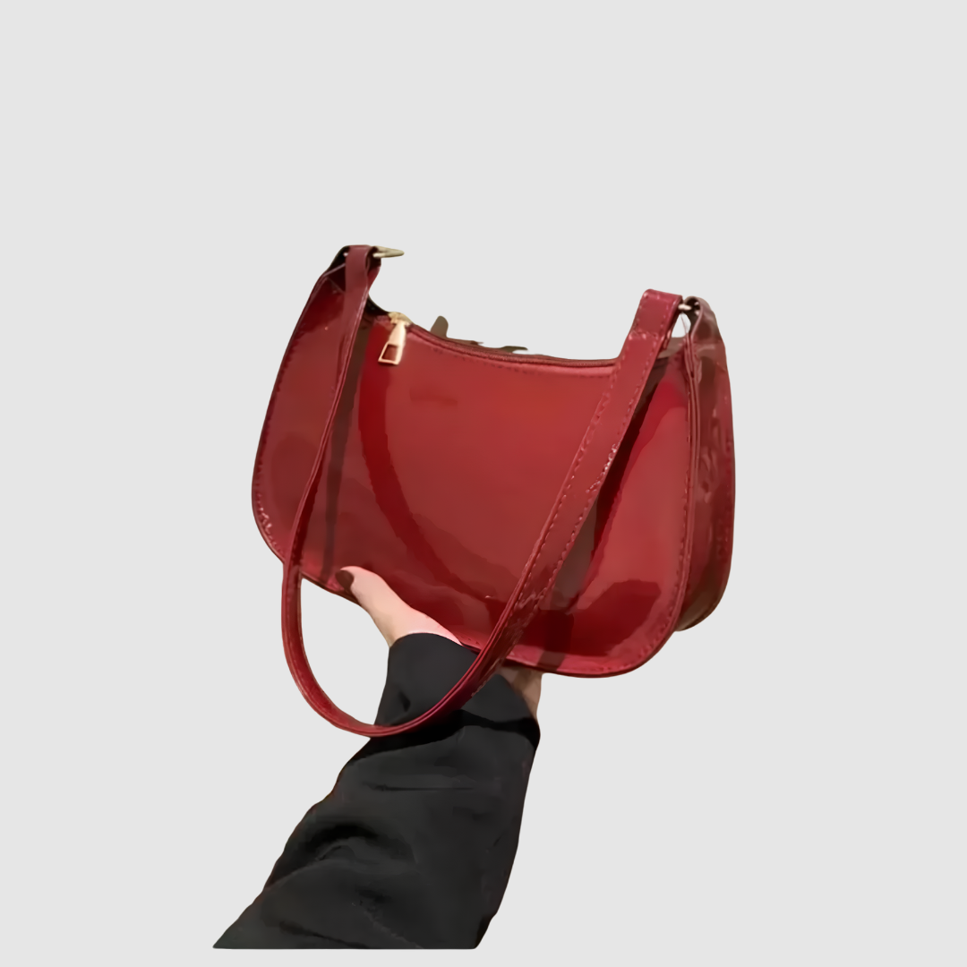 AMARI PATENT LEATHER SHOULDER BAG