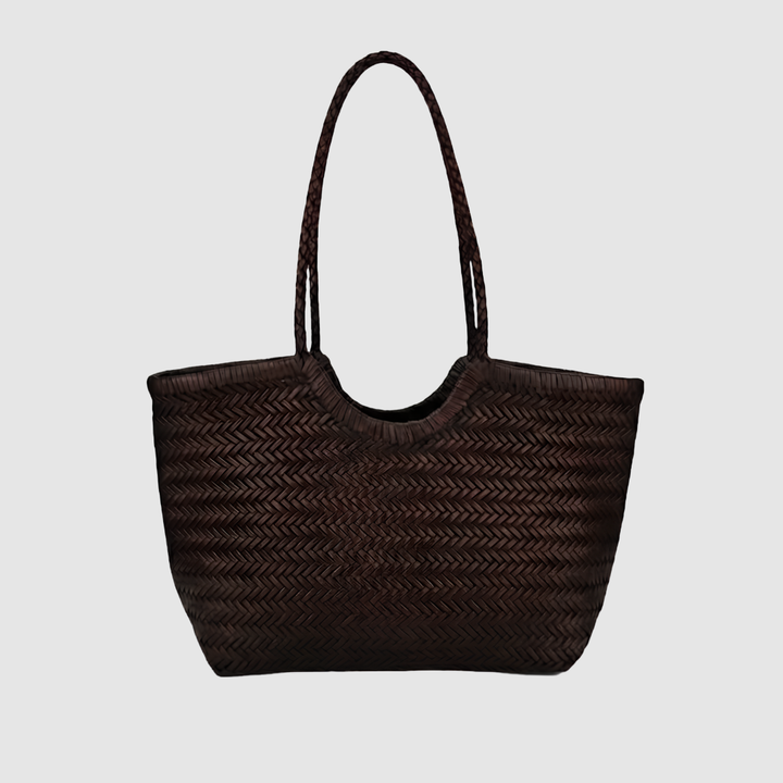 RICA WOVEN FAUX LEATHER BAG