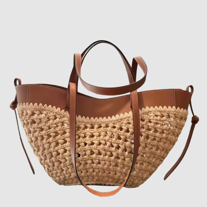 NATALY STRAW WOVEN TOTE BAG