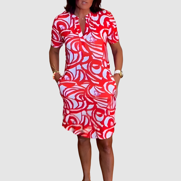 MARIJE PRINTED MIDI DRESS