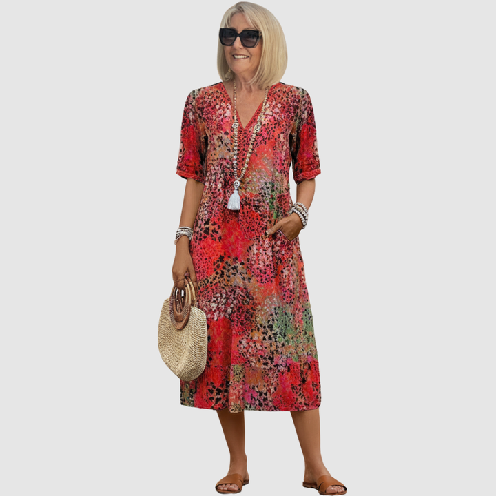 VERONICA VIBRANT MIDI DRESS