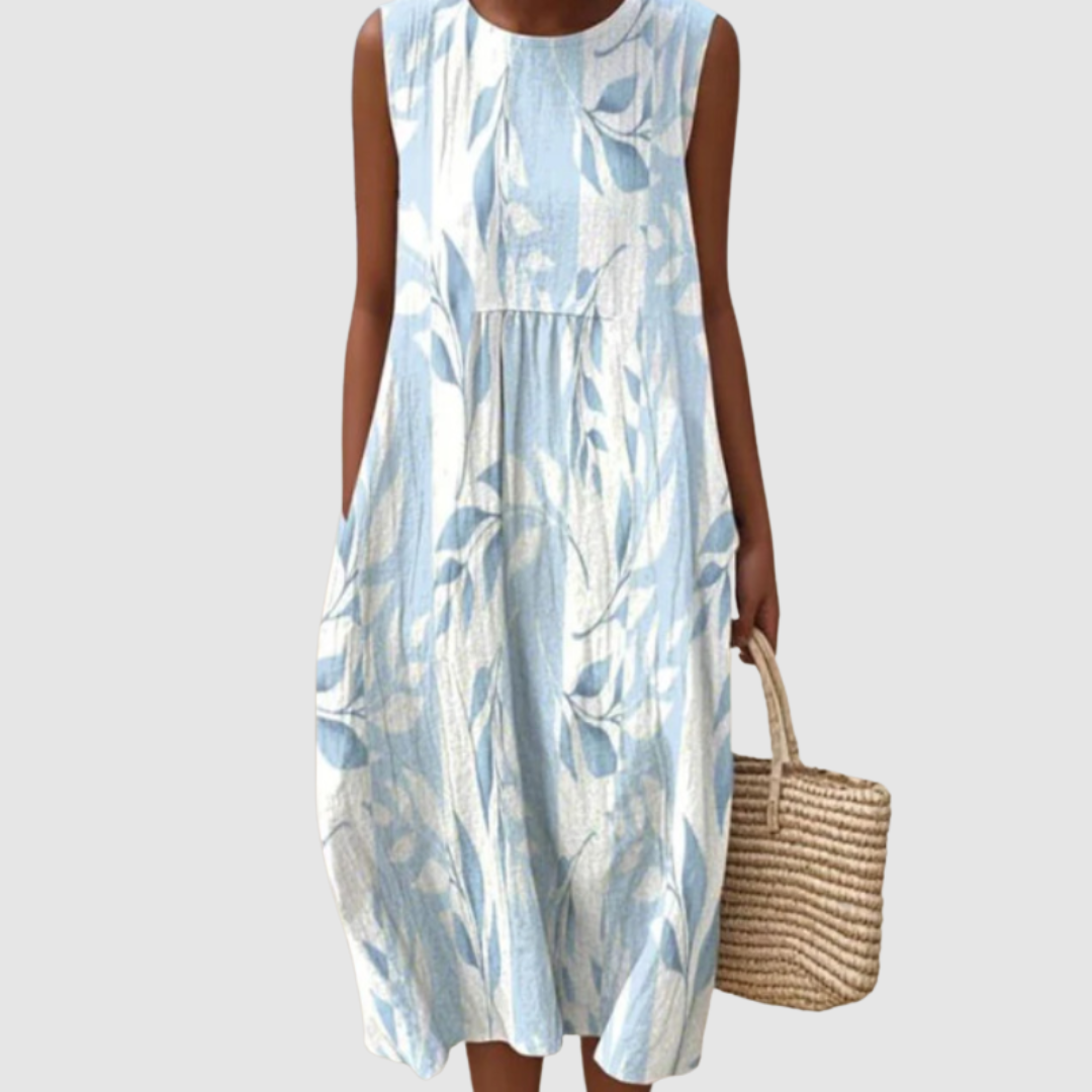 JOY LEAFY MIDI DRESS