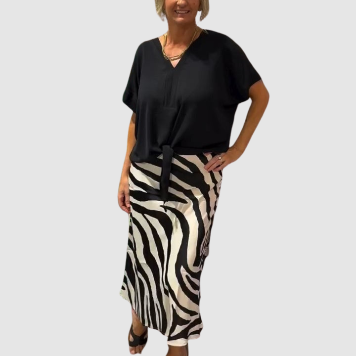 MADELINE DRAPED TOP & MIDI SKIRT