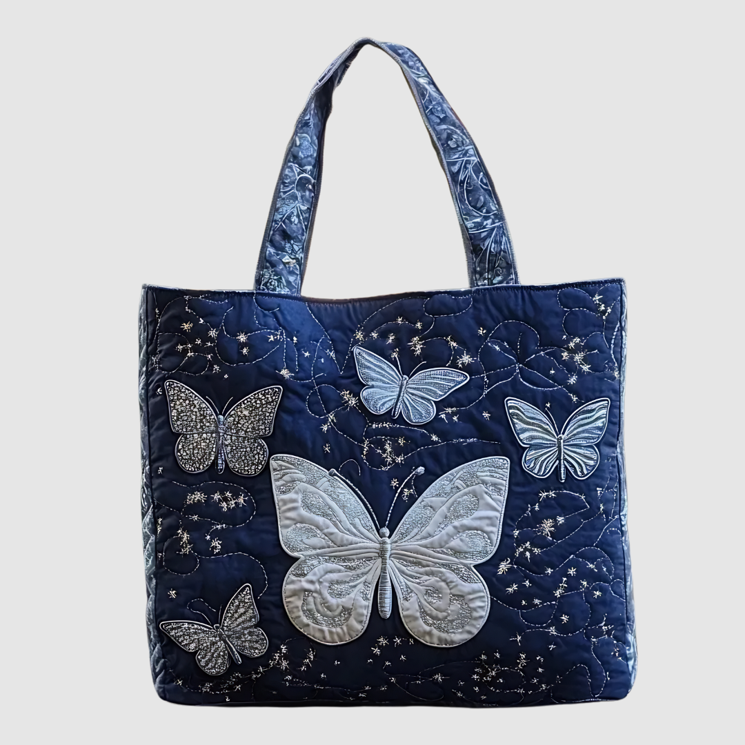 ALESSANDRA SILVER BUTTERFLY ARTISANAL BAG